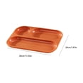 thumbnail image 2 of Compartment Serving Tray, Three Section Dinner Plate with Handles for Pasta Meat Vegetables and Side Dishes, Reusable Meal Prep Tableware for Home Kitchen Dining Parties and Gatherings, 2 of 7