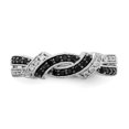 thumbnail image 4 of Auriga Fine Jewelry 14K White Gold w/Black Rhodium White and Black Diamond Ring for Women Size 7, 4 of 6