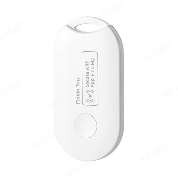 Mini GPS Tracker For Apple Find My APP Smart Tag Bluetooth-compatible Finder Tracking Device for IOS System Keys Wallet Bags WHITE
