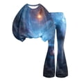 thumbnail image 5 of Ccpelsie Toddler Girl Fall Winter Clothes Fall Winter Outfits Sweatshirt Bell Bottom Pants for Girls(Pink,9-10 Years), 5 of 8