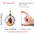 thumbnail image 5 of Kojanyu Halloween Clear Flat Acrylic Hanging Ornament, 2D Witch Ghost Pumpkin Light Ball Decor for Tree and Indoor Window Display., 5 of 8