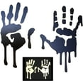 thumbnail image 1 of High Intensity Grade Reflective Bloody/Dripping Hands for Helmets, Windscreens, Rear Windows, Bumper Stickers (3 inches Height, Black), 1 of 4