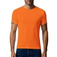 thumbnail image 6 of Elvqul Mens T-Shirts Athletic Short Sleeve T Shirts Orange Stylish Workout Pullover Solid Color Crew Neck Shirts for Men, 6 of 9
