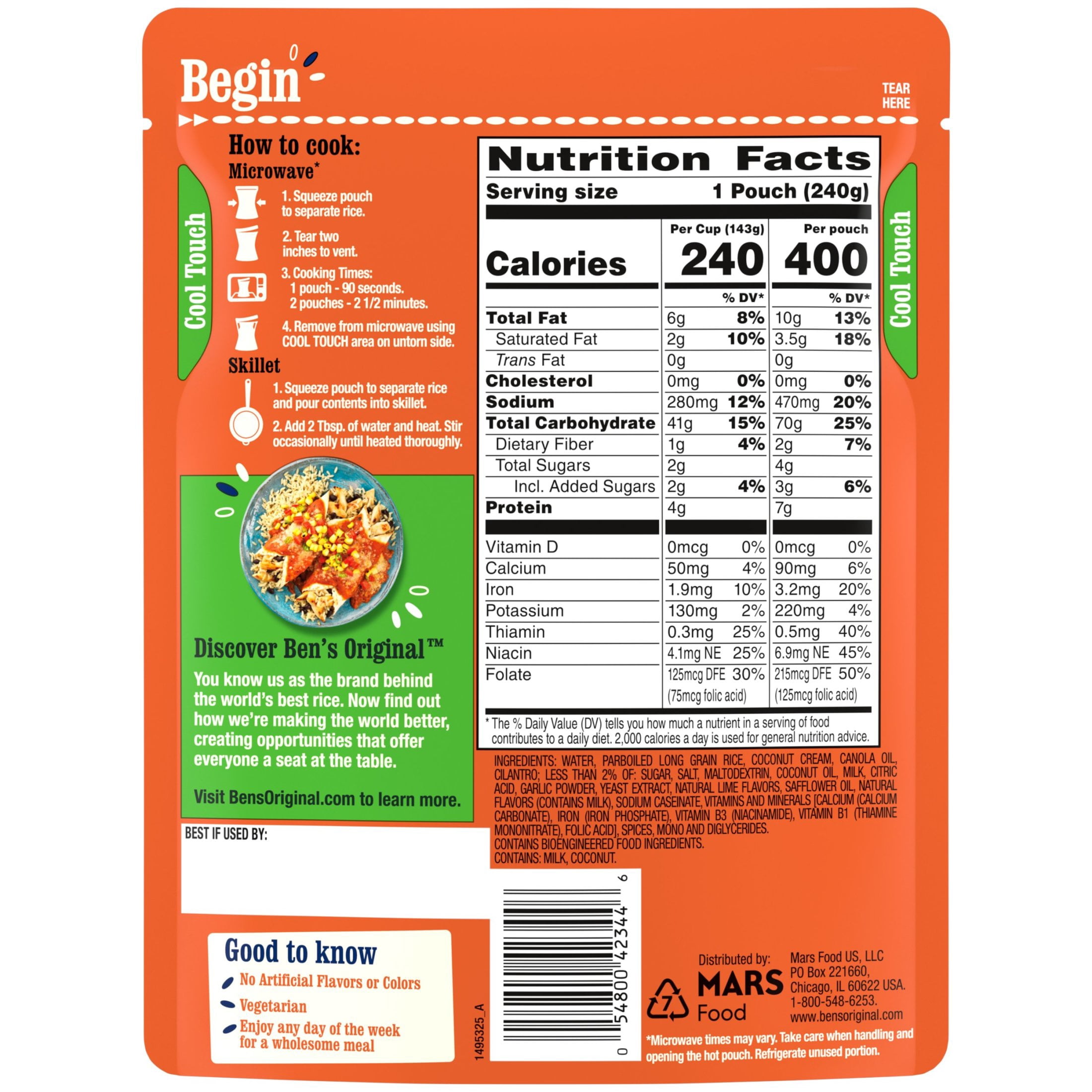 (12 pack) Ben's Original Ready Rice, Cilantro Lime Flavored, Easy Dinner Side, 8.5 Ounce Pouch