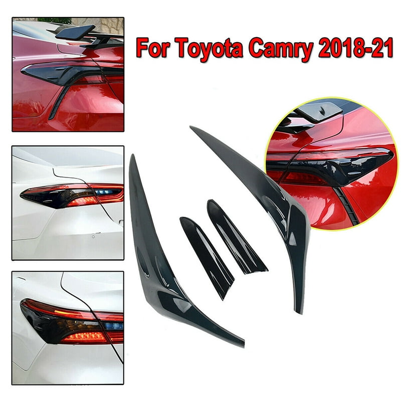 For 2018-21 Toyota Camry Smoked Tail Light Shell Rear Lamp Trim Cover Left+Right