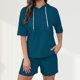 thumbnail image 2 of Conjunto de pantalón de punto de 2 piezas Conjunto de pijama con capucha de punto con cordón en la cintura Conjunto diario Oufifit FLhrweasw Nuevo, 2 of 7