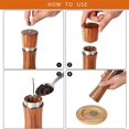 thumbnail image 4 of Wooden Salt and Pepper Grinder Set - Premium Wood Grinders with Adjustable Ceramic Grinding Mechanism - 8 inch Refillab, 4 of 5