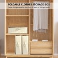 thumbnail image 2 of Bed Sheet Storage Box Collapsible Bed Sheet Organizer Large Capacity Pillowcase Storage Container Oxford Cloth Closet Organizer for Bedding Duvet Covers Pillow Cover, 2 of 9