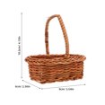 thumbnail image 2 of HONMEET 2pcs Mini Rattan Miniature Basket Storage Brown Rattan Wedding Decor Women, 2 of 7