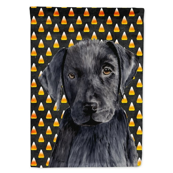 Carolines Treasures SC9175-FLAG-PARENT Labrador Candy Corn Halloween Portrait Flag  multicolor