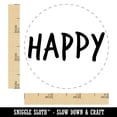 thumbnail image 2 of Happy Fun Text Self-Inking Rubber Stamp Ink Stamper - Red Ink - Small 3/4 Inch, 2 of 7
