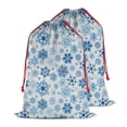 thumbnail image 2 of Christmas Bags Drawstring,Blue Christmas Snowflake Pattern Large Xmas Christmas Gift Bags,Reusable for Xmas and New Year Party Favors and Supplies,27.6" X 19.7", 2 of 6