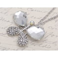 thumbnail image 2 of y Tone Clear Crystal Rhinestones Butterfly Insect Pendant Necklace, 2 of 5