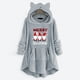 thumbnail image 2 of Trajes Navideños Para Mujer Abrigo de Felpa de Invierno Impresión Informal Orejas de Gato Top de Manga Larga Con Capucha Odeerbi ODB203381, 2 of 4