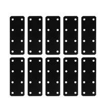 ULTNICE Straight Flat Brackets Mending Plate Black 10Pcs