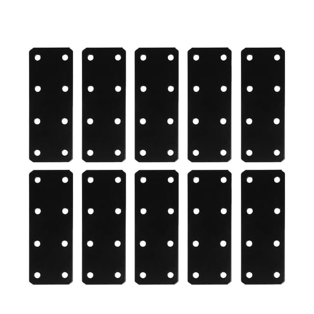 10pcs Flat Straight Brace Bracket Solid Mending Plate Repair Fixing Replacement