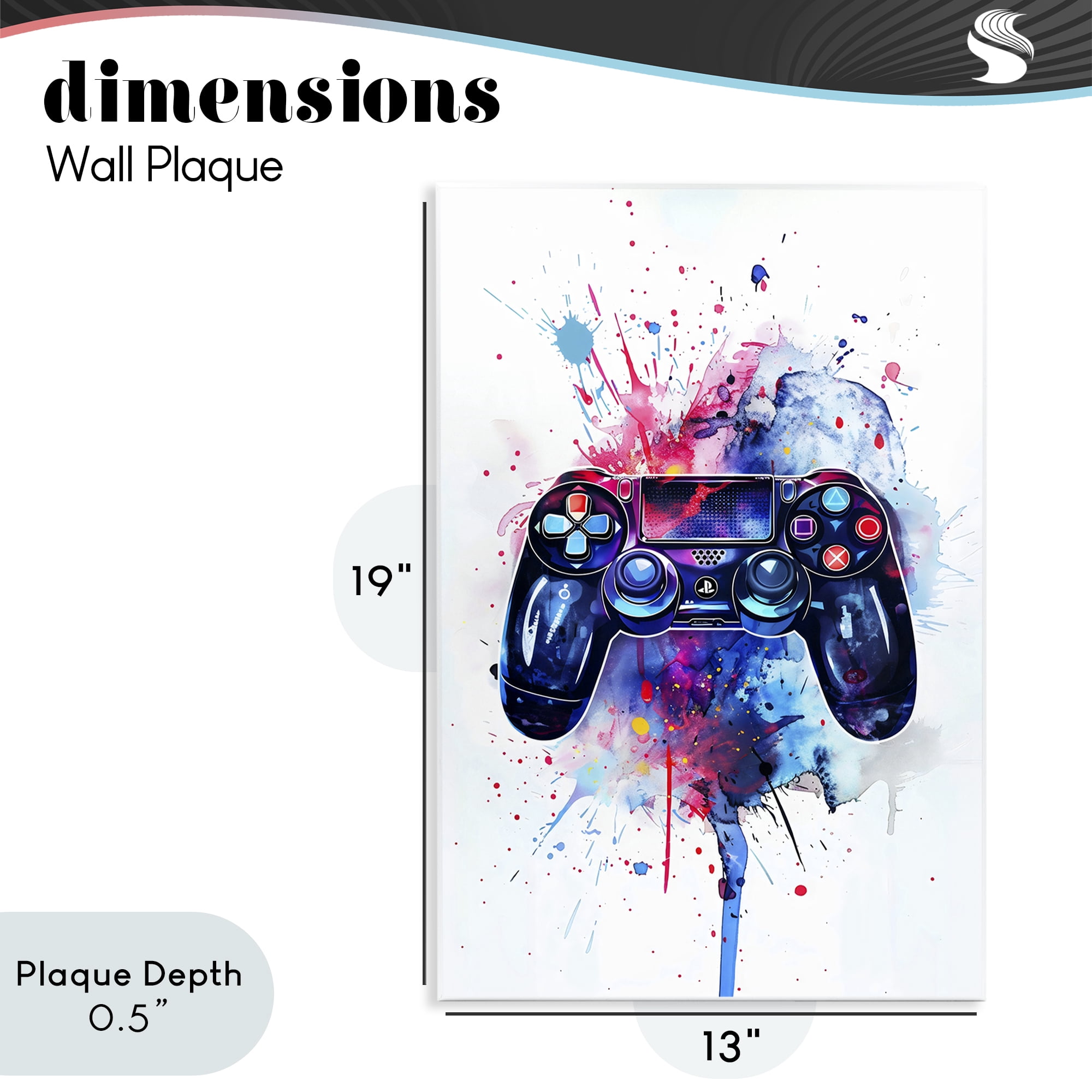 Stupell Industries Burst of Color Controller Wall Plaque Art, design by Creative Studio