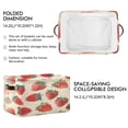 thumbnail image 3 of Square Storage Basket 14.2*10.2*8.3 Inch One Sizex2 Shelf Basket Open Home Storage Bins Bedroom Storage Basket Closet Storage Stylish Decor Red Strawberry, 3 of 9