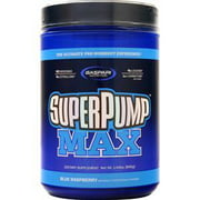 Gaspari Nutrition Super Pump Max Dietary Supplement, Blue Raspberry, 40 Servings, 640 Gram