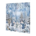 thumbnail image 2 of Dongrens Christmas Shower Curtain, Winter Xmas Tree Printed Waterproof Bath Curtain with Hooks for Bathroom Home Holiday Decor, 59x71 Inch, 2 of 6