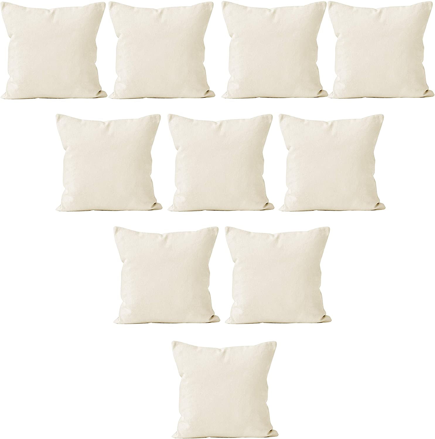 US Stock 10pc Plain White Home Decor Pillow Case Fashion Cover Sublimation Blank for sale online 