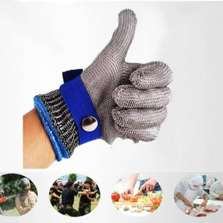 

Cut-resistant Glove Safety Cut Proof Stab Resistant Stainless Steel Gloves Metal Mesh Butcher (not a pair) for Factory Worker Security Guard Butcher