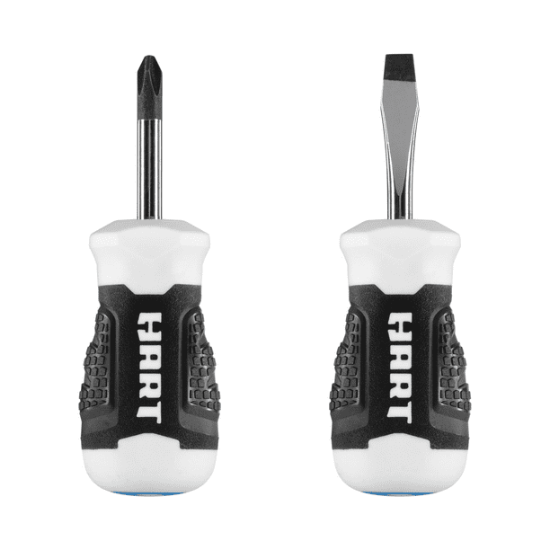 HART 2Piece Stubby Screwdriver Set with Comfort Grip Handle Walmart