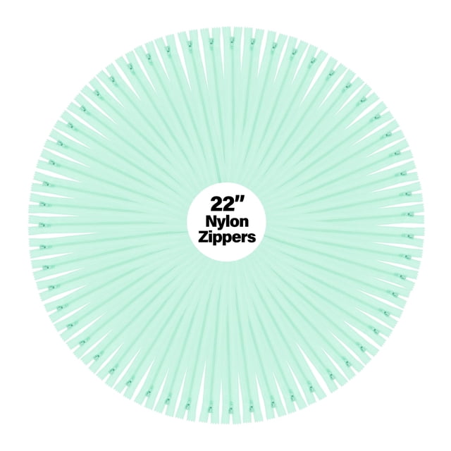 Mandala Crafts 60 cremalleras de nailon color menta para coser de 22.0 in – Cremalleras de repuesto suministros de costura a granel para sastre, reparación de ropa y proyectos de bricolaje