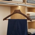 thumbnail image 5 of Unique Bargains 2Pcs Durable Wood Space Saving Clothes Hangers Dark Brown, 5 of 6