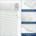 thumbnail image 4 of Keego Cordless Cellular Shade for Windows Insulated Mini Blinds for Room Darkening Light Filtering White, 52"W x 60"H, 4 of 8