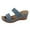 Blue, variant on Mostsola Womens Wedge Sandals Summer Platform Heels Comfortable Slip on Shoes Open Toe Slippers