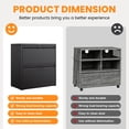 thumbnail image 3 of Riflevault 2-Drawer Lateral File Cabinet with Lock, Black Steel Filing Cabinet for Letter, Legal, A4 Documents, Anti-Tip Design, 3 of 9
