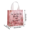 thumbnail image 3 of Religious Gift Bags for Women, Non Woven Bible Tote Bag with Handle, Reusable Floral Catholic Baptism Party Bag, Father’s Day Communion Gift, 3 of 6