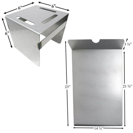 Z Grills Grease Drain Pan & Heat Baffle Kit for 1000 Series Pellet Grills