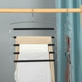thumbnail image 3 of Pants Rack Strong Load-bearing Movable Bar 5 Layers Scarf Shirt Pants Clothes Hanger Home Supplies, 3 of 8