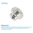 thumbnail image 3 of Uxcell Knurled Thumb Nuts 12Pcs M5 Carbon Steel Nut High Head Through Hole, Silver, 3 of 5