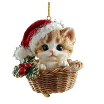 Cheapark 2D Flat Printing Acrylic Christmas Ornaments - Lightweight Hanging Pendants for Xmas Trees, Festive Home Decor, Vibrant Holiday Accents