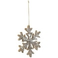 thumbnail image 4 of Northlight Wooden Snowflake Christmas Ornament - 10" - Silver and Gold, 4 of 7