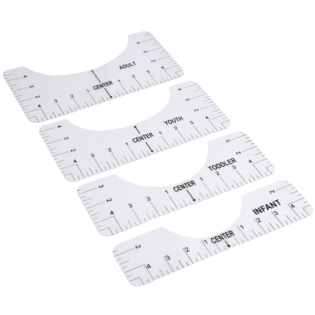 White Wellinc T-Shirt Alignment Ruler 7 Pack T Shirt Measurement Ruler Guide Tool for Making Fashion Sewing Center Design 
