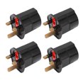 thumbnail image 1 of 2 Pin To 3 Pin Plug Adapter,  Protection EU To UK Plug  For Business And Travel Black, 1 of 8