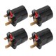 thumbnail image 1 of 4PCS EU to UK Conversion Plug Grounding 2 Pin to 3 Pin Adapter Converter with Fuse 250V 13A Black, 1 of 5