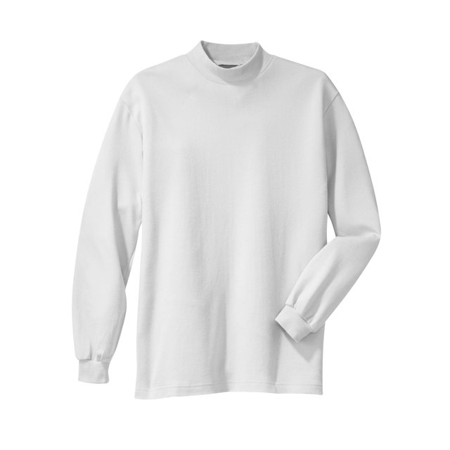 Gravity Threads Col Roulé Simulé en Interlock pour Hommes - Blanc - 2X-très Grand