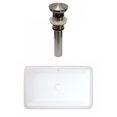 thumbnail image 1 of American Imaginations 21.875-in. W CUPC Rectangle Bathroom Undermount Sink Set In White - Brushed Nickel Hardware - Overflow Drain Incl. AI-31815, 1 of 7