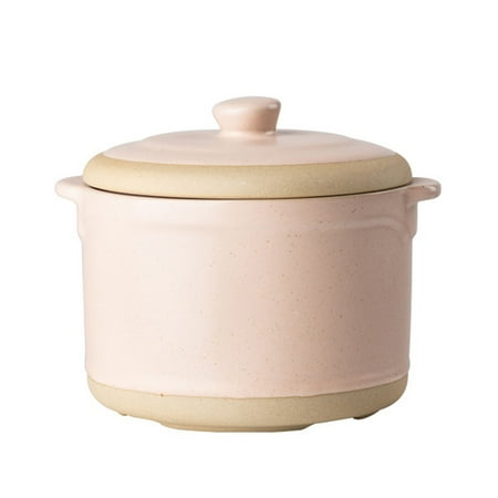 

Qeeadeea Ceramic Small Soup Bowl With Lid Onion Soup Bowl With Handle Microwave Bowl Oven Safe.-Pink