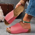 thumbnail image 4 of Mepaouo Summer Sandals for Women 2025 Platform Wedge Slides Arch Support Orthotic Casual Walking Shoes, 4 of 8