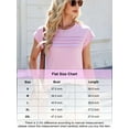 thumbnail image 2 of Spencer Casual Womens T-Shirts Basic Tops for Women Cap Sleeve Loose Crew Neck Summer Tops Blouses, Size S-2XL, 2 of 11