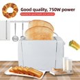 thumbnail image 3 of 2 Slice Toaster Stainless Steel ABS Smart Toaster with 6 Temperature Setting for Toasting Breads, 3 of 5