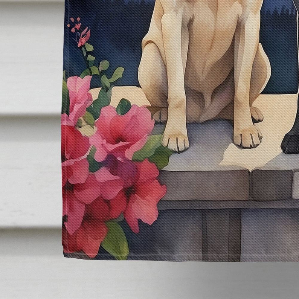Labrador Retriever Two Hearts House Flag 28 in x 40 in