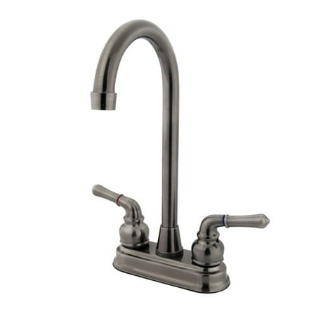 UPC 663370081484 product image for Kingston Brass KB493 Two Handle 4 inch Centerset High-Arch Bar Faucet | upcitemdb.com