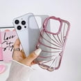 thumbnail image 4 of Compatible with iPhone 13 Pro Max Case,Cute 3D Shell Clear Rose Gold Chrome Pattern Soft Glitter Shiny Bling Shockproof Women Girls Cover Case for iPhone 13 Pro Max, 4 of 5